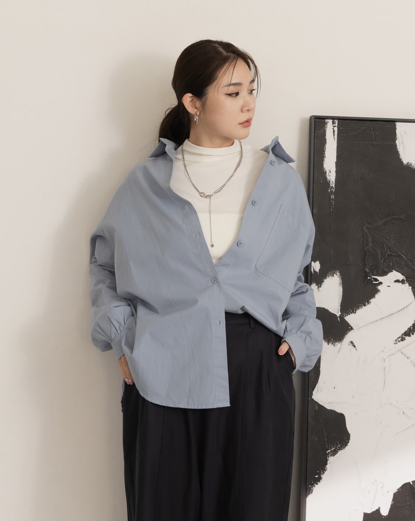態度感純棉寬版襯衫(兩色)