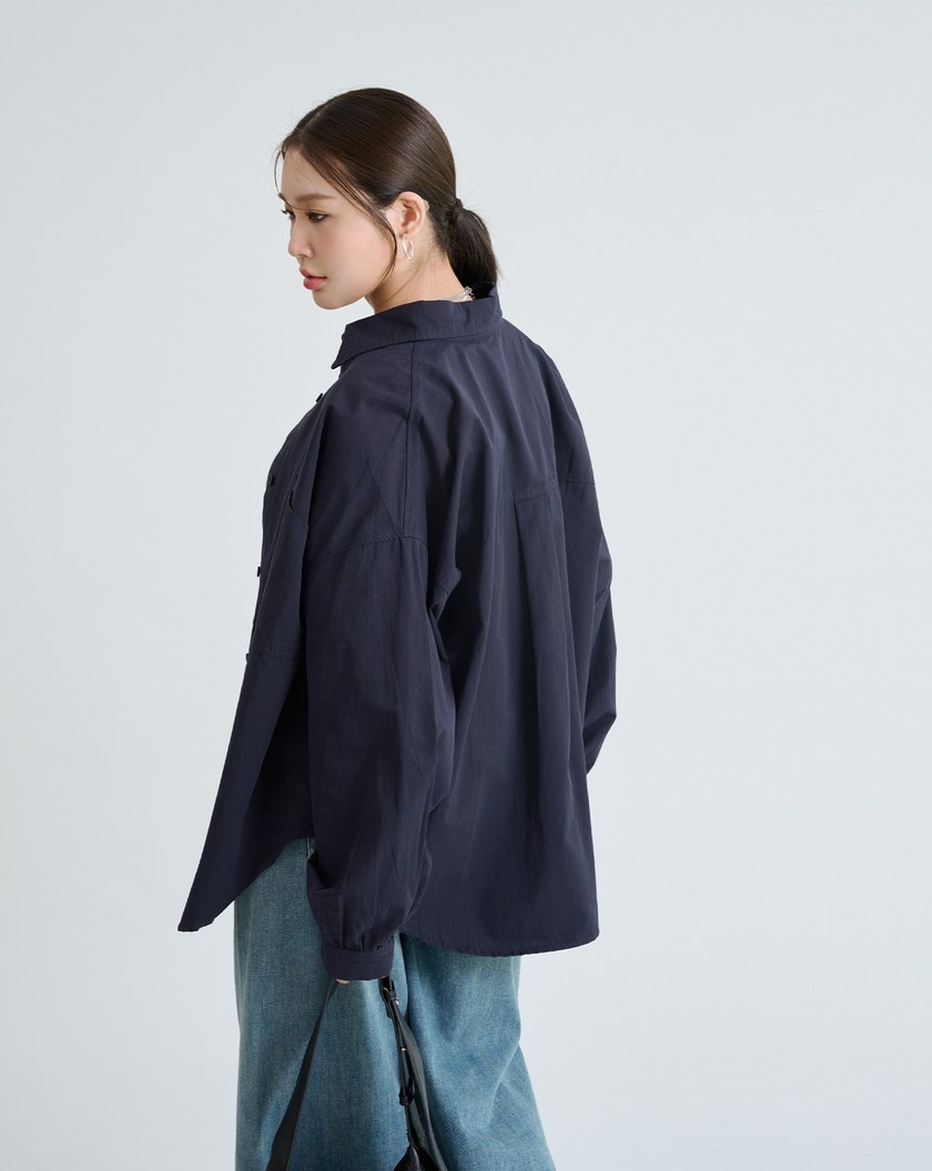 態度感純棉寬版襯衫(兩色)