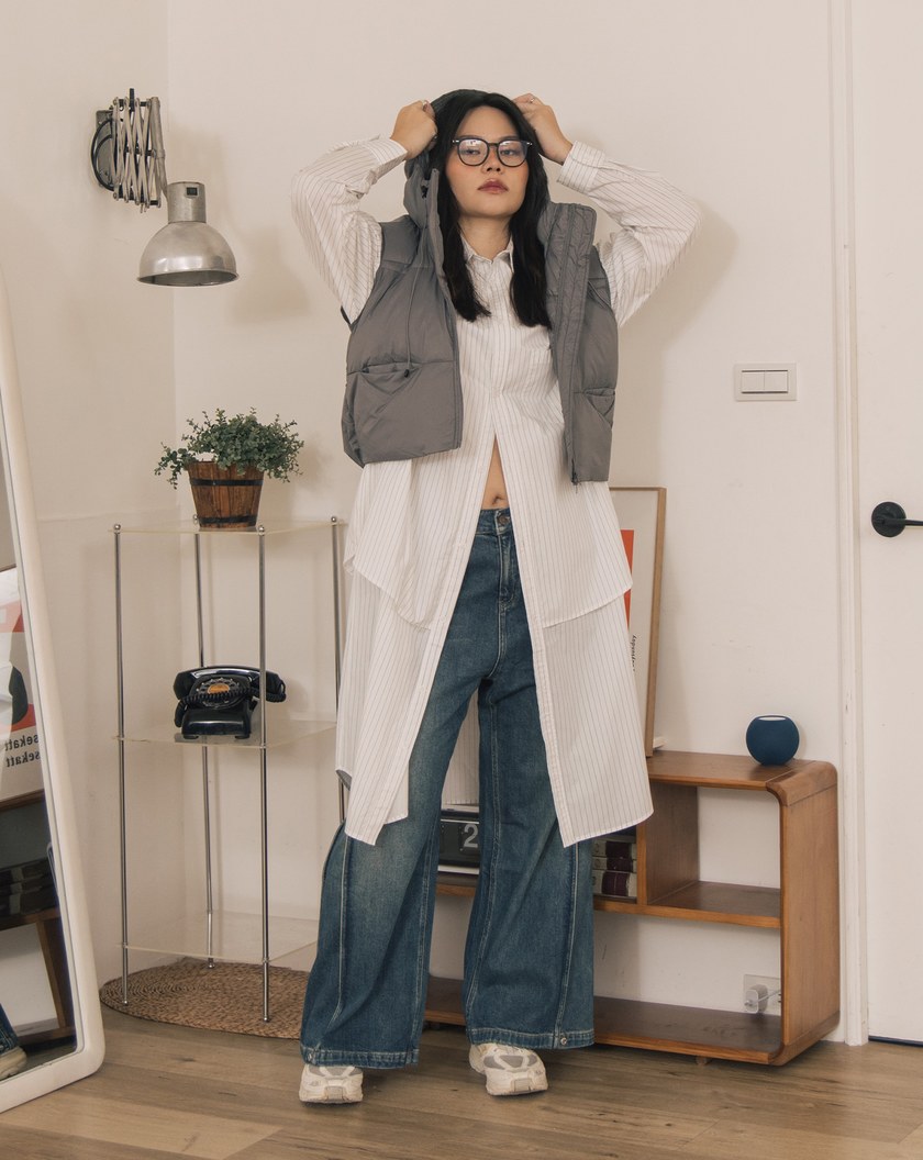 輕盈不臃腫羽絨連帽背心(三色)