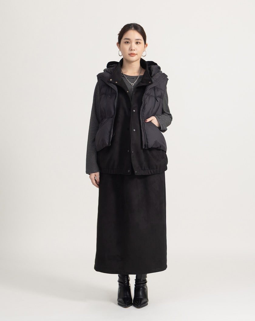 輕盈不臃腫羽絨連帽背心(三色)