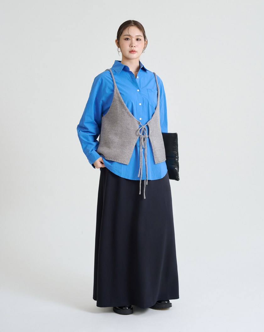 不挑身形彈性直筒長裙(兩色)