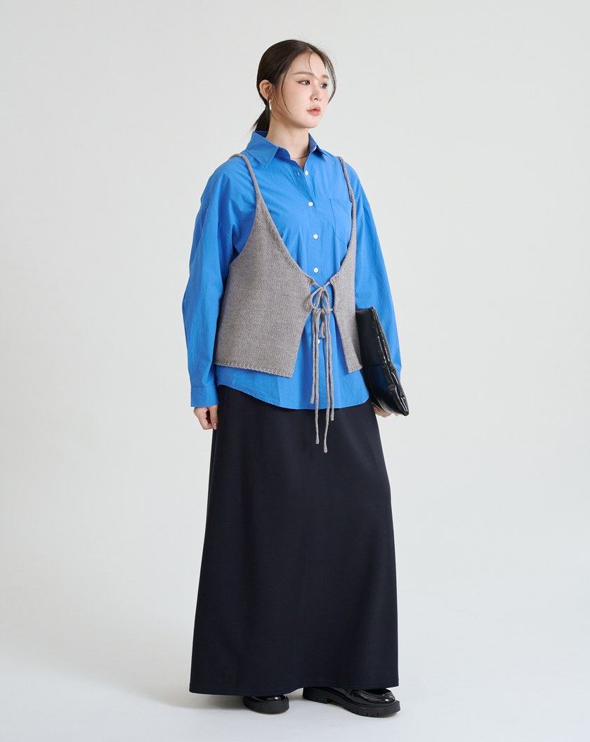 不挑身形彈性直筒長裙(兩色)