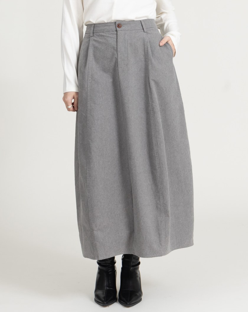 俐落感立體剪裁花苞裙(兩色)