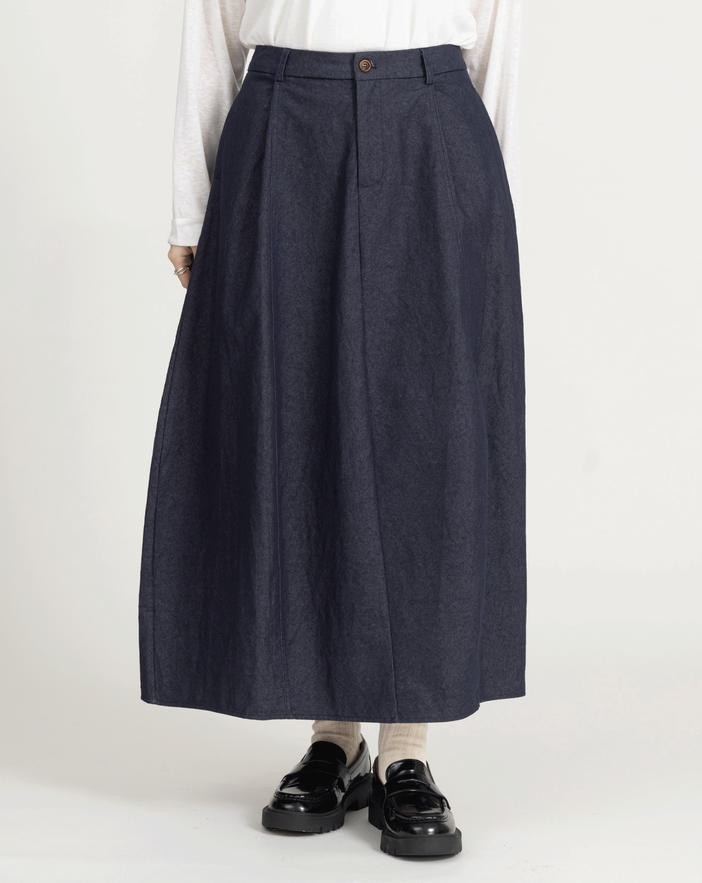 俐落感立體剪裁花苞裙(兩色)