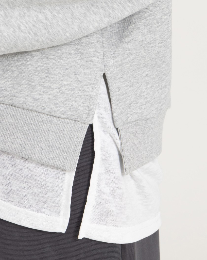 not today繡花開衩連帽大學T(兩色)