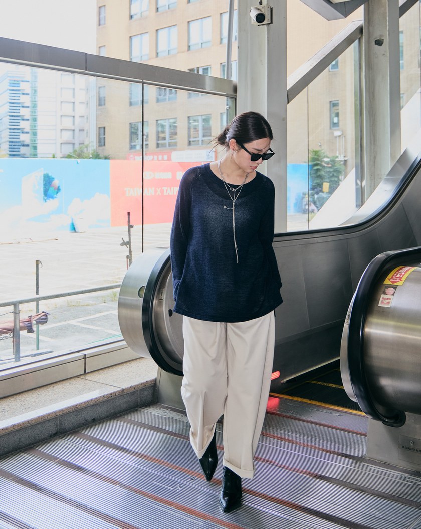 率性風針織透膚上衣(兩色)