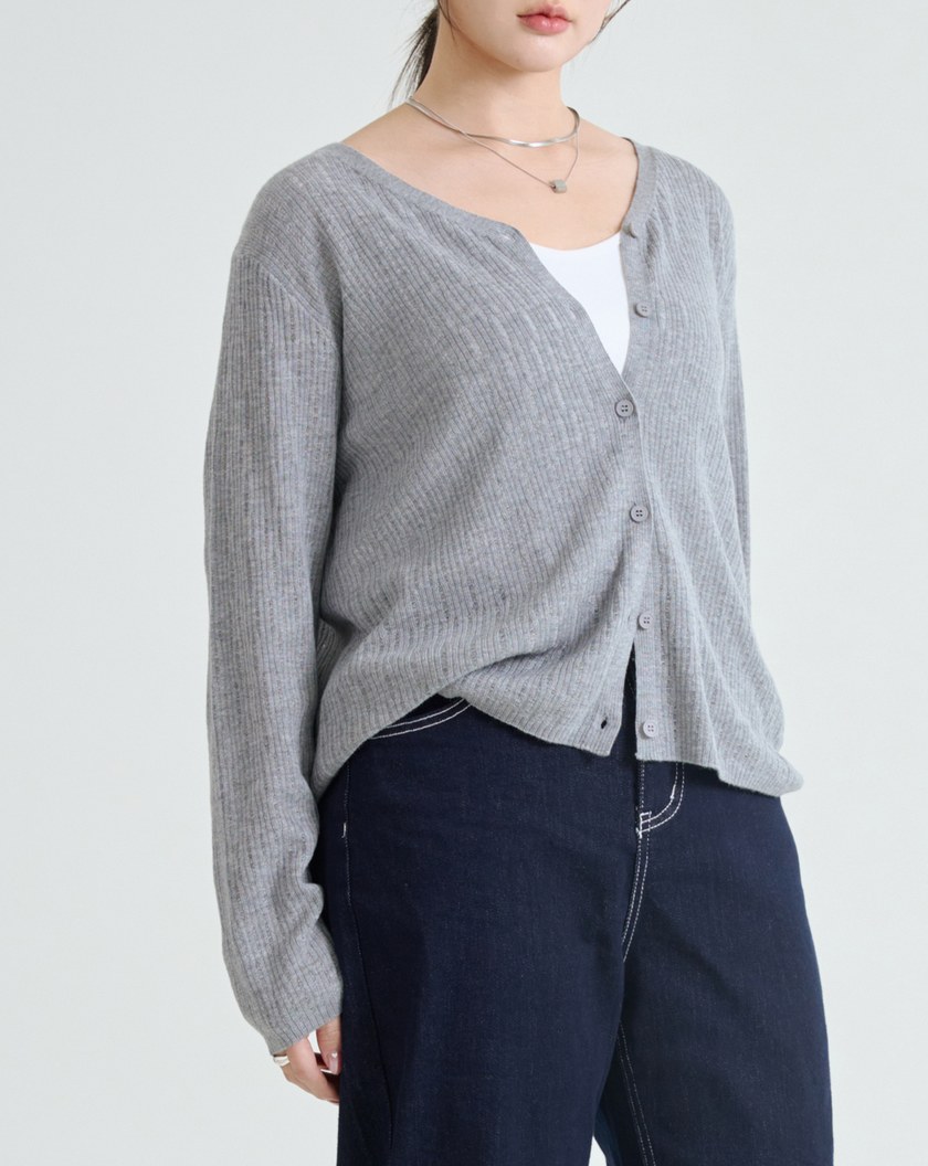 立體織紋開襟針織外套(兩色)