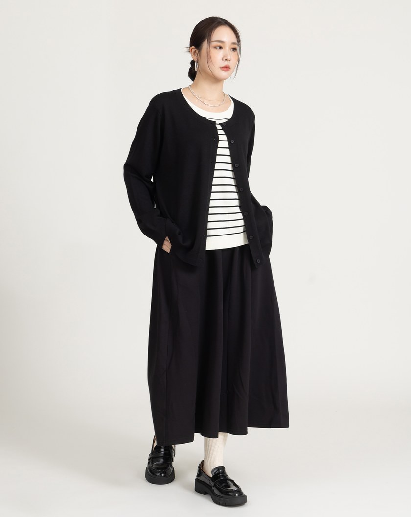 一件出門混羊毛假兩件針織上衣(三色)