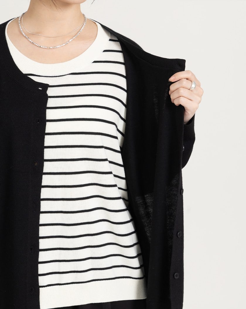 一件出門混羊毛假兩件針織上衣(三色)