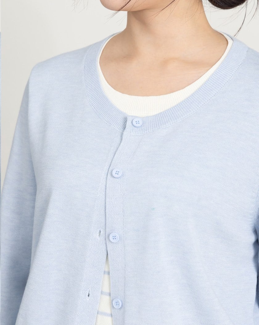 一件出門混羊毛假兩件針織上衣(三色)