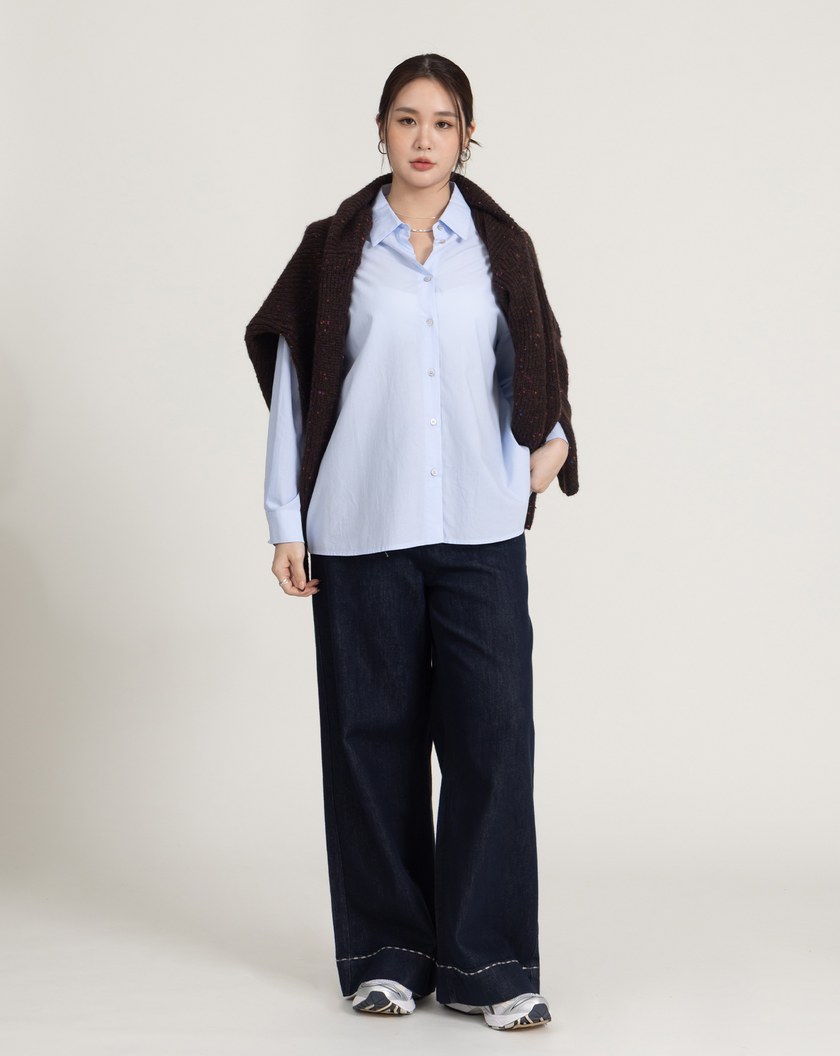 繽紛織線開襟綁帶毛衣外套(兩色)