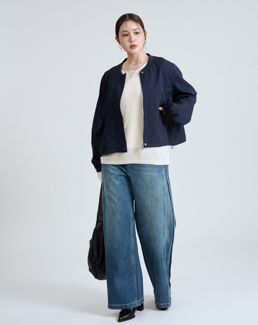 簡約無領西裝夾克