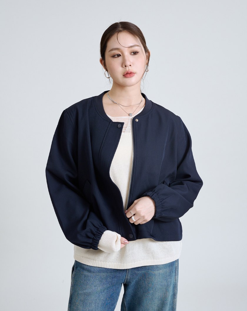 簡約無領西裝夾克