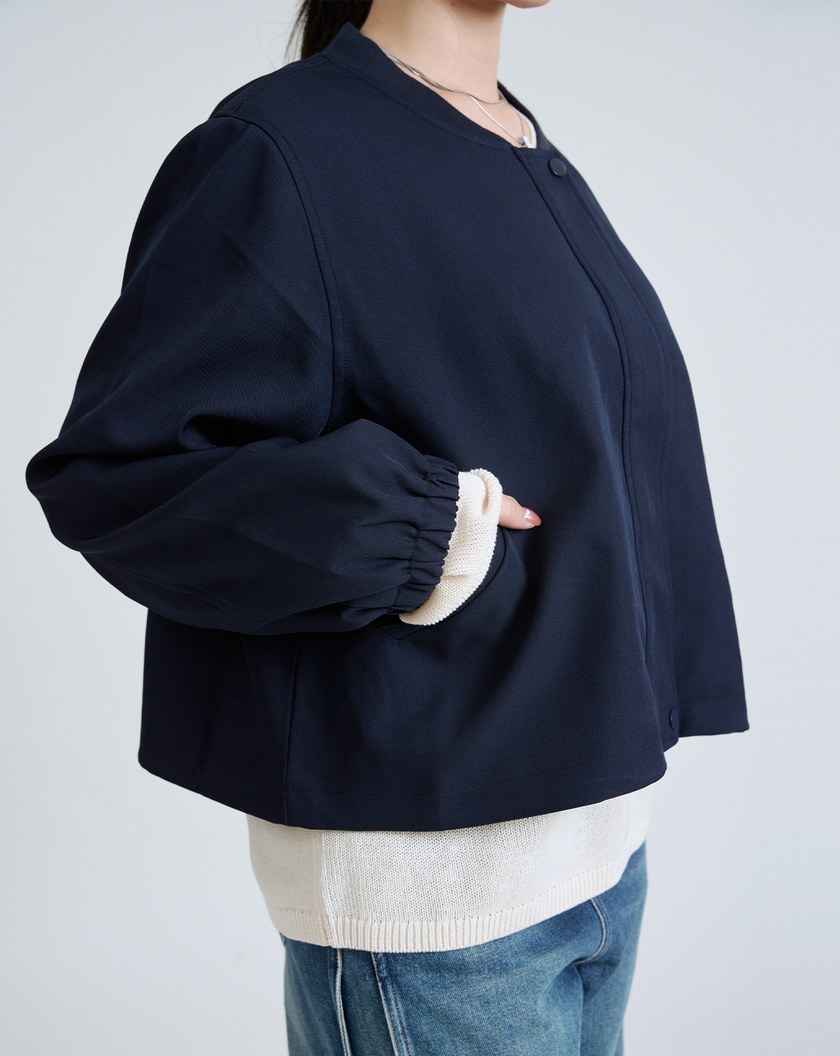 簡約無領西裝夾克