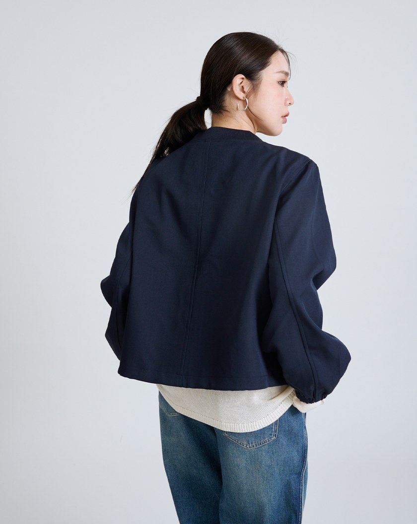 簡約無領西裝夾克