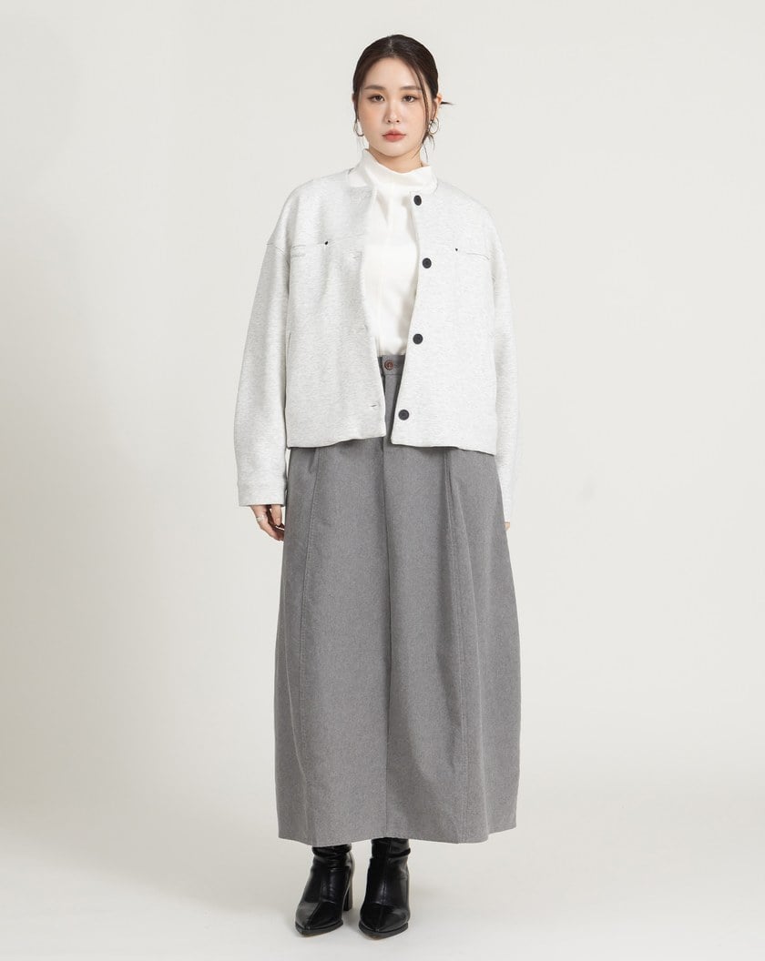 Q軟空氣棉無領外套(三色)