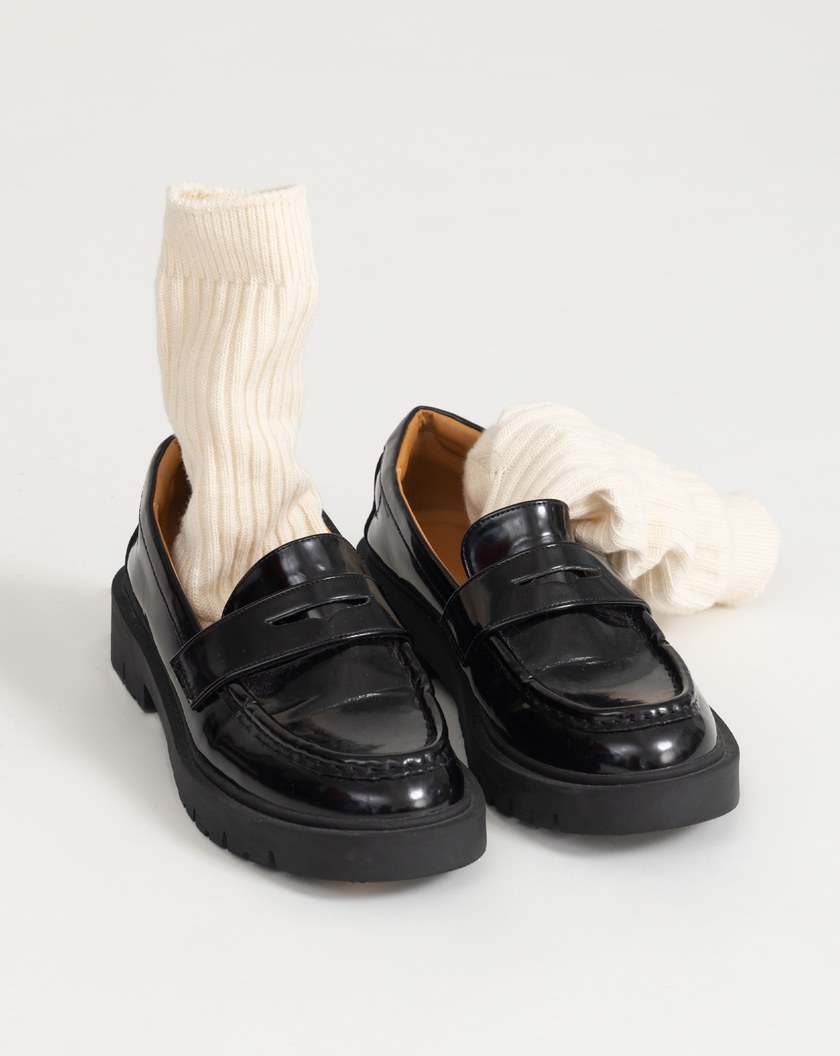 不勒腿粗針織長襪