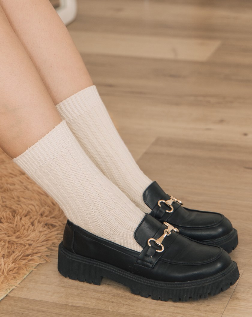 不勒腿粗針織長襪