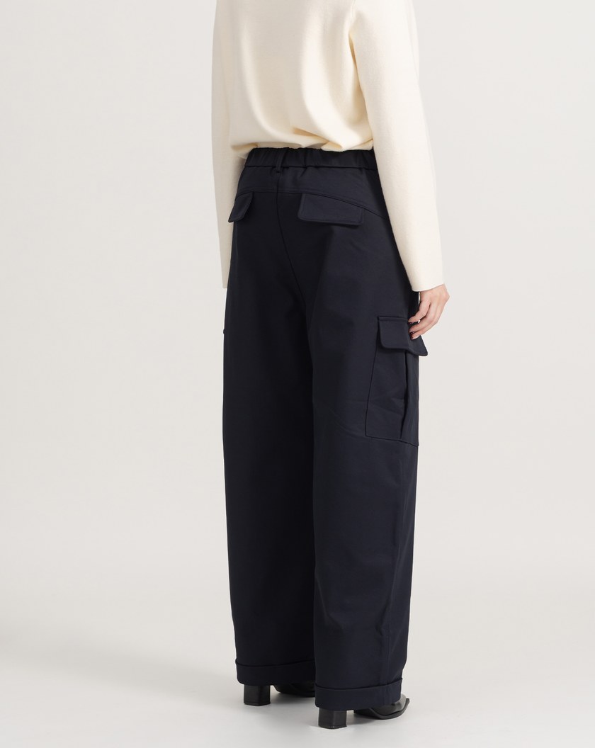 都會風挺廓剪接造型工裝褲(兩色)