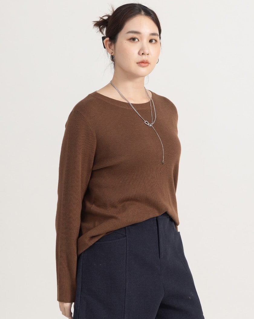 不易皺簡約針織上衣(四色)