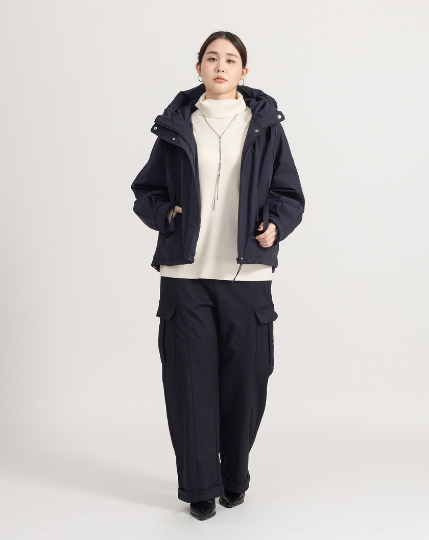 擋風防潑水鋪棉連帽外套(兩色)