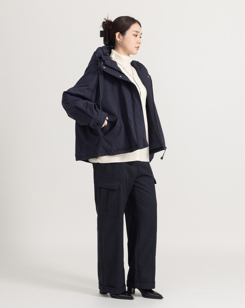 擋風防潑水鋪棉連帽外套(兩色)