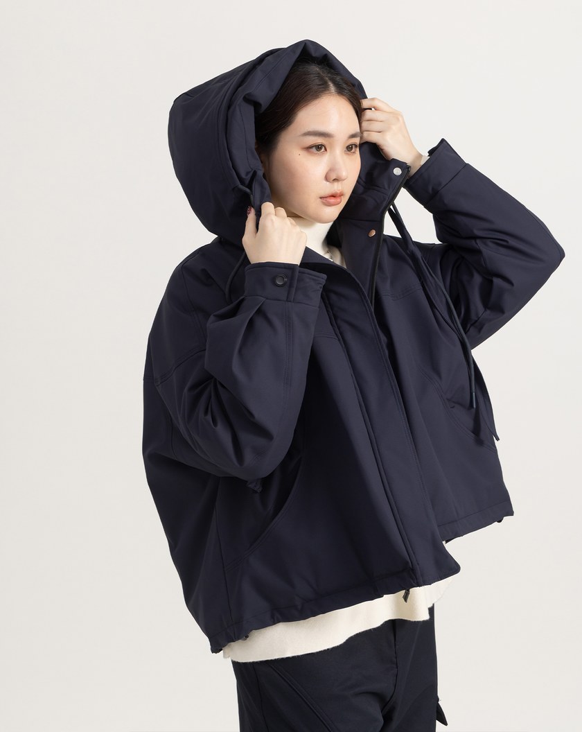 擋風防潑水鋪棉連帽外套(兩色)
