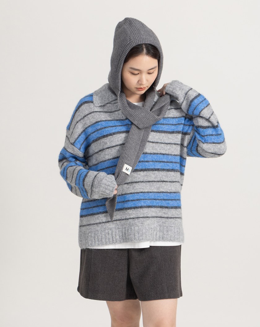 isn'tblue溫暖連帽圍巾(兩色)