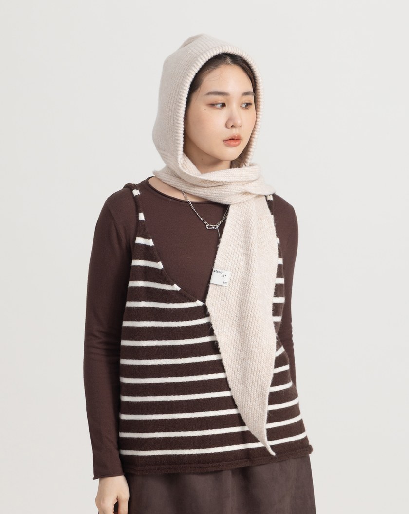 isn'tblue溫暖連帽圍巾(兩色)