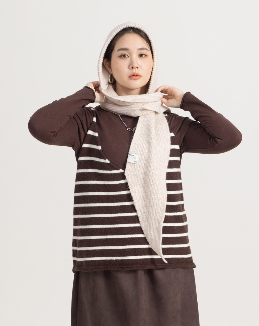 isn'tblue溫暖連帽圍巾(兩色)