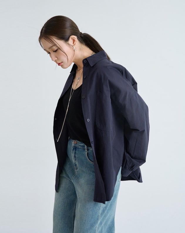 態度感純棉寬版襯衫(兩色)