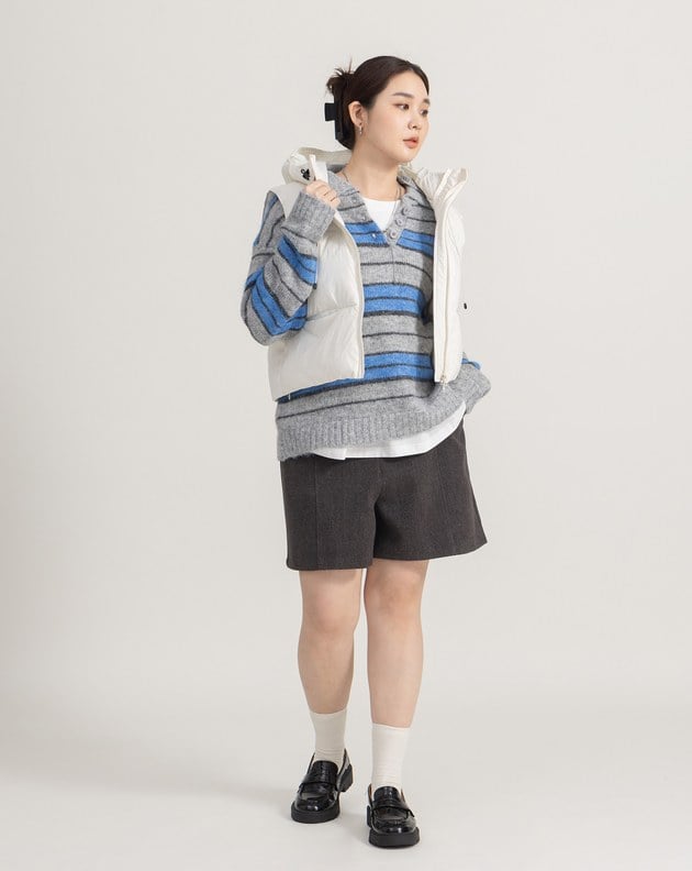 輕盈不臃腫羽絨連帽背心(三色)