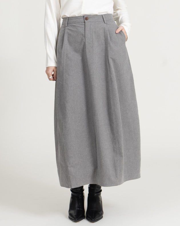 俐落感立體剪裁花苞裙(兩色)