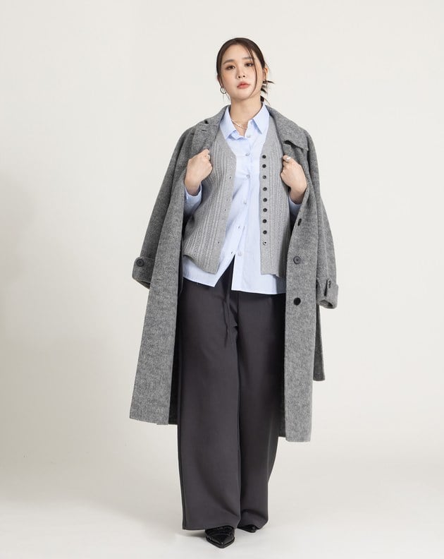 慵懶感鬆緊腰頭抽繩寬褲(兩色)