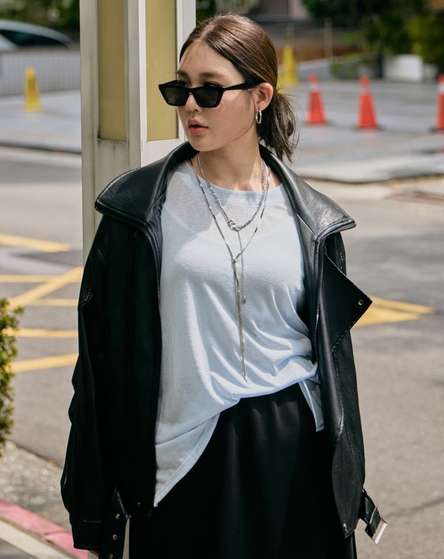 鬆弛感天絲透膚長袖上衣(三色)