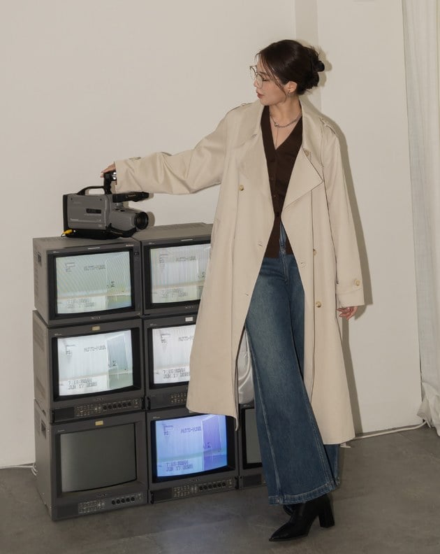 率性大翻領風衣外套(兩色)