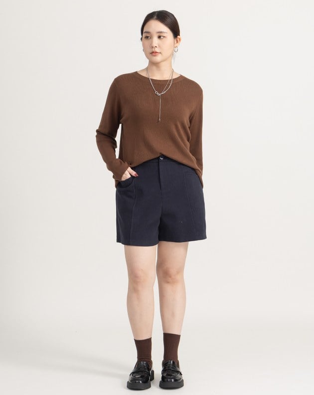 不易皺簡約針織上衣(四色)