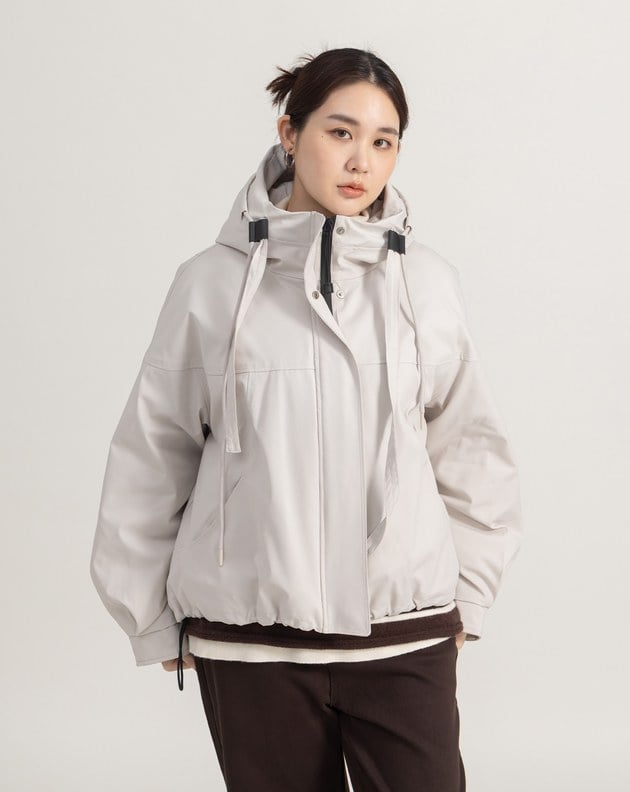 擋風防潑水鋪棉連帽外套(兩色)