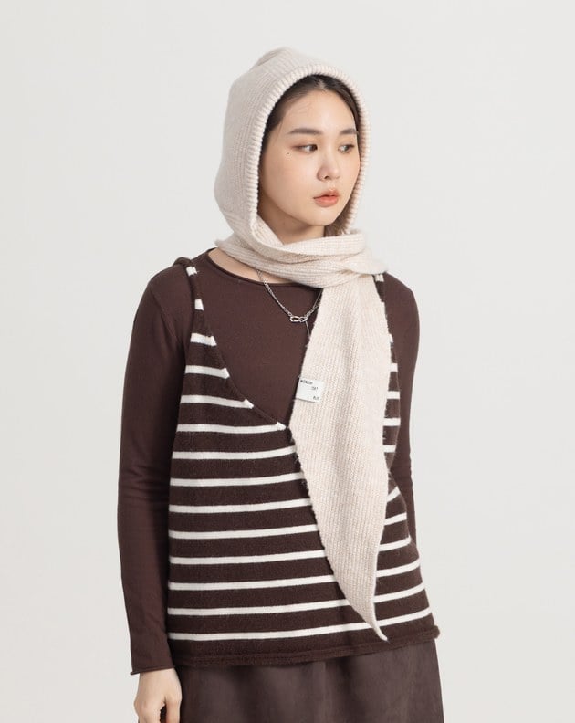  isn'tblue溫暖連帽圍巾(兩色)