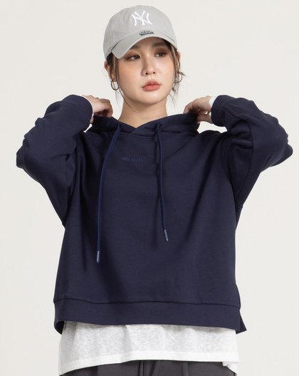 not today繡花開衩連帽大學T(兩色)