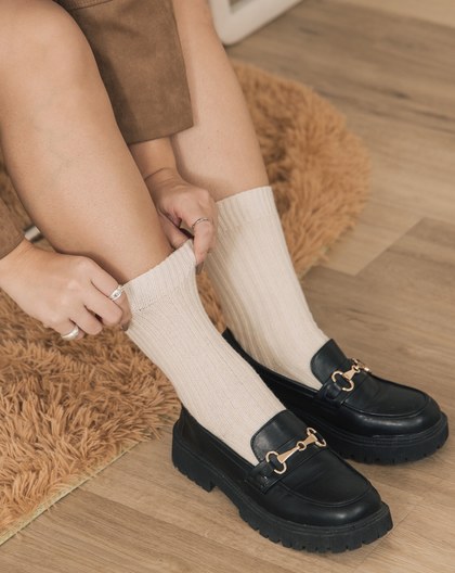 不勒腿粗針織長襪