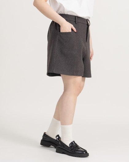 遮胯必備口袋造型羊毛A字短褲(兩色)