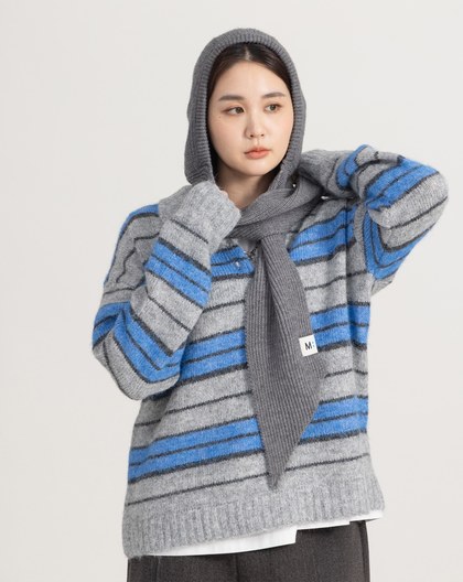  isn'tblue溫暖連帽圍巾(兩色)