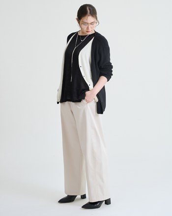 柔軟羊毛假兩件針織外套(三色)