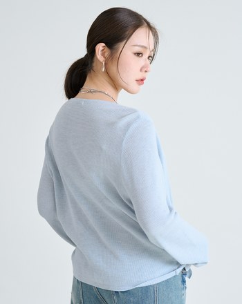 柔軟羊毛假兩件針織外套(三色)