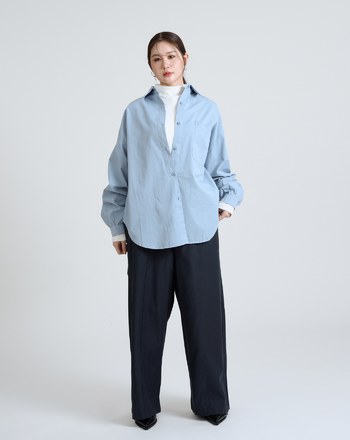 態度感純棉寬版襯衫(兩色)