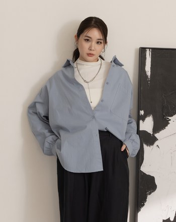 態度感純棉寬版襯衫(兩色)