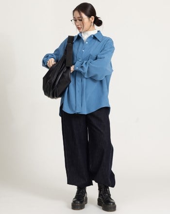 柔霧絨磨毛寬鬆襯衫(四色)