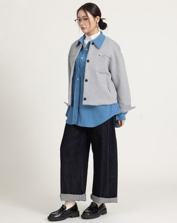 柔霧絨磨毛寬鬆襯衫(四色)