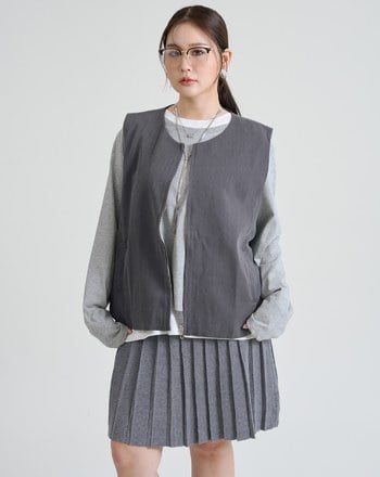 西裝背心純棉長袖T恤兩件組